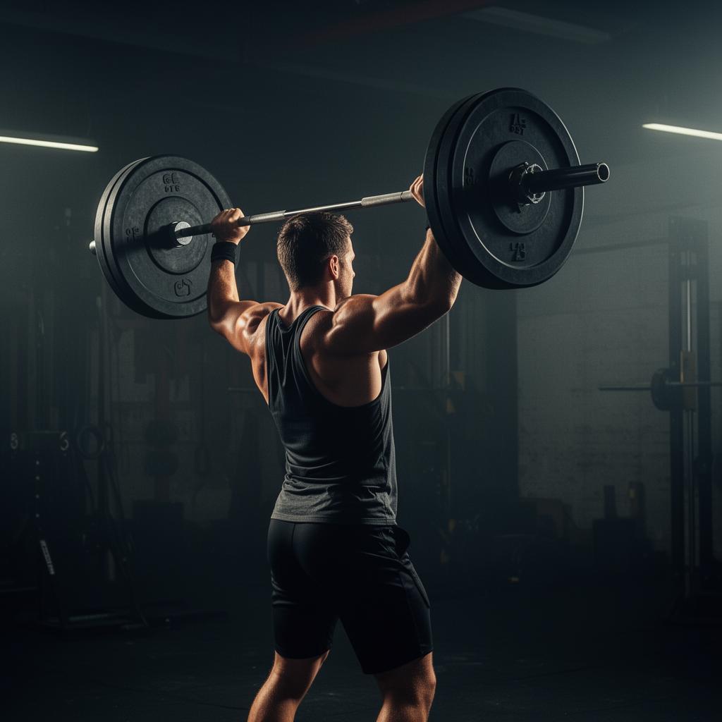 Strength and conditioning coach spotting an athlete on an Olympic lift