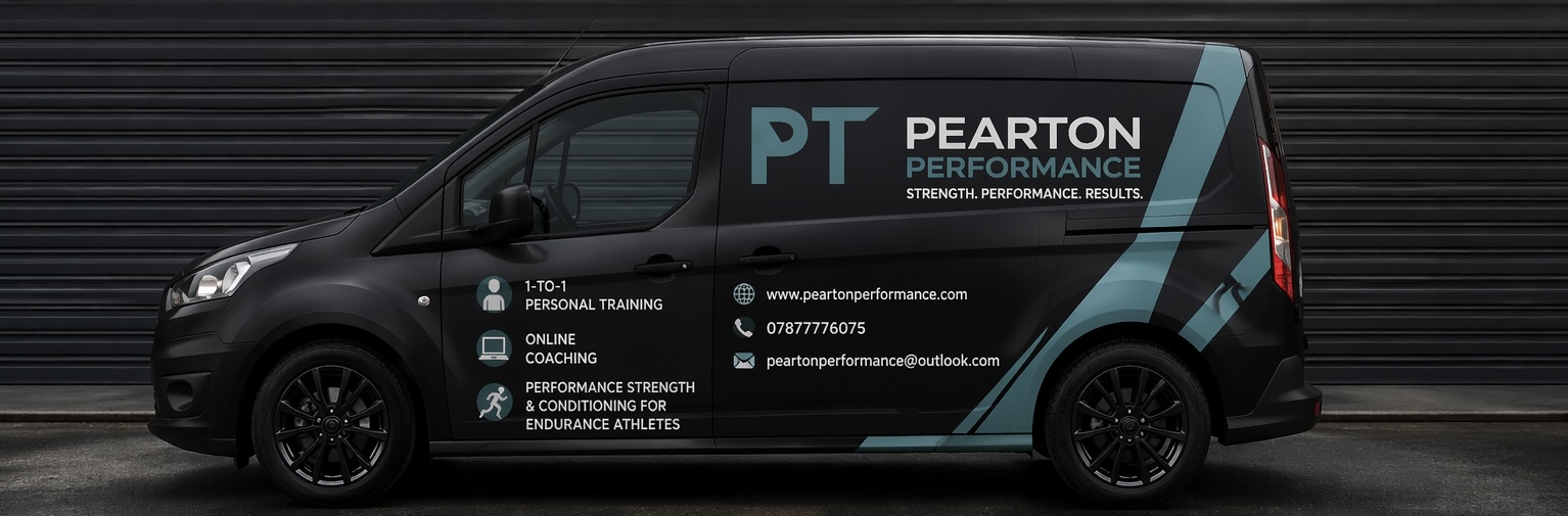 Pearton Performance branded van — mobile personal training across South East London